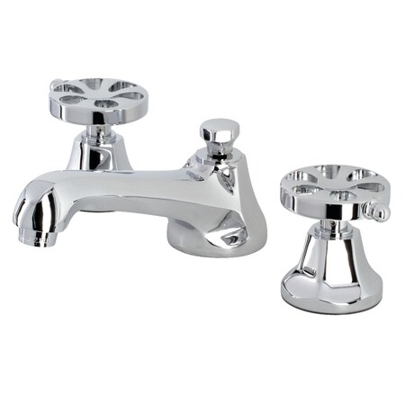 Kingston Brass KS4461RX Widespread Bathroom Faucet with Brass Pop-Up, Polished Chrome KS4461RX
